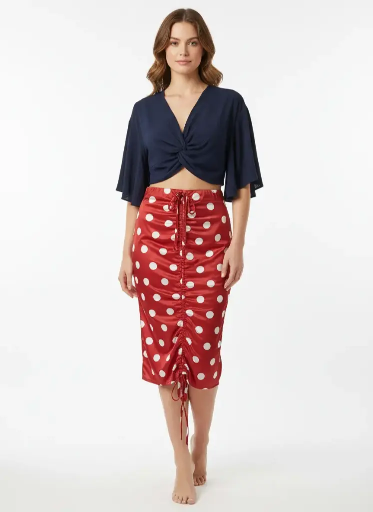 JUPE LONGUES  ROUGE AVEC POIDS