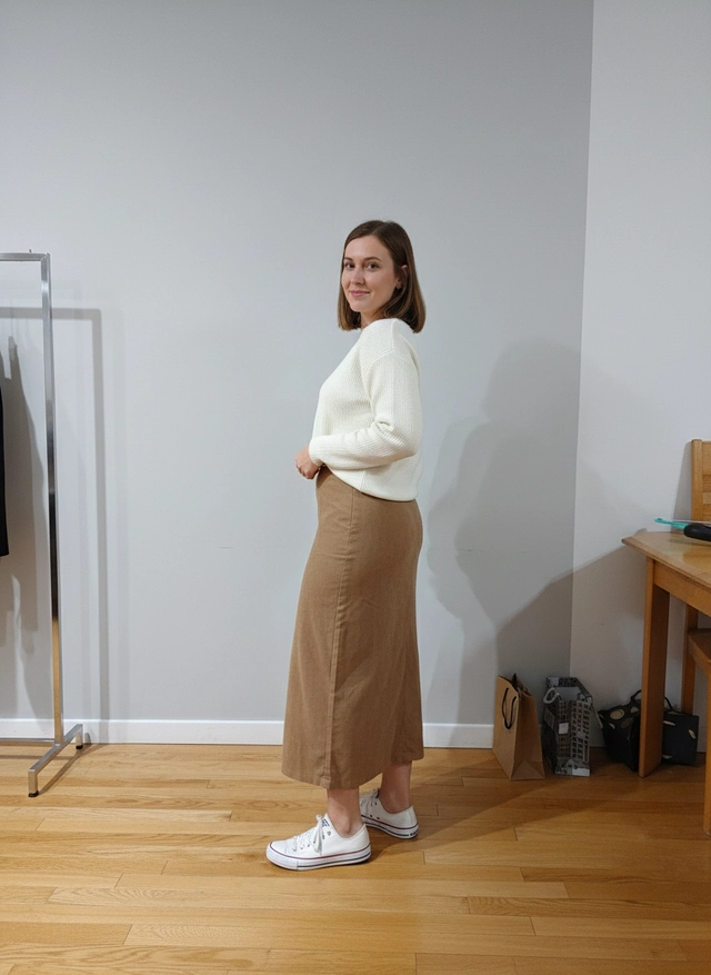 JUPE LONGUE SUEDE BRUNE