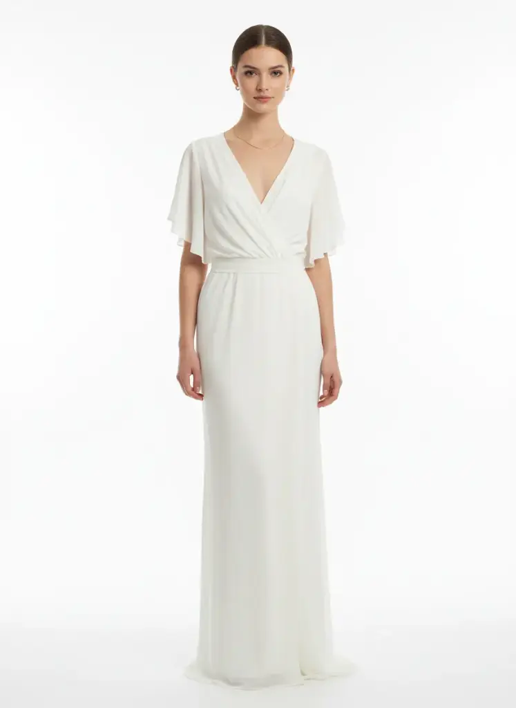 ROBE LONGUE BLANCHE CREME