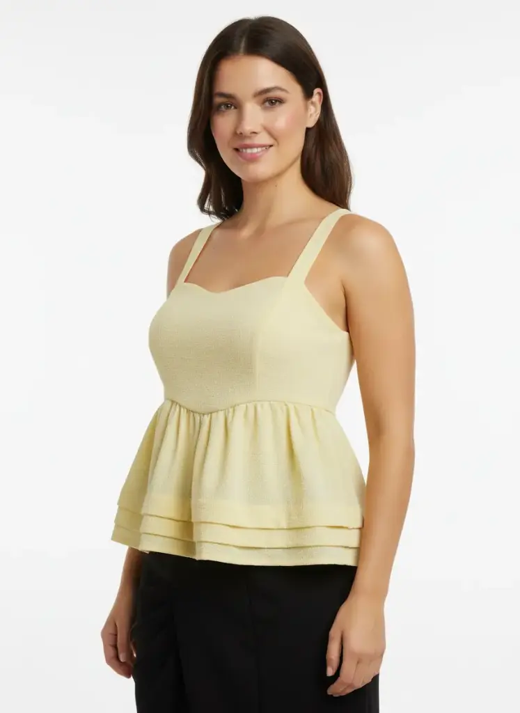 TOP JAUNE A BRETELLES SPAGETTI