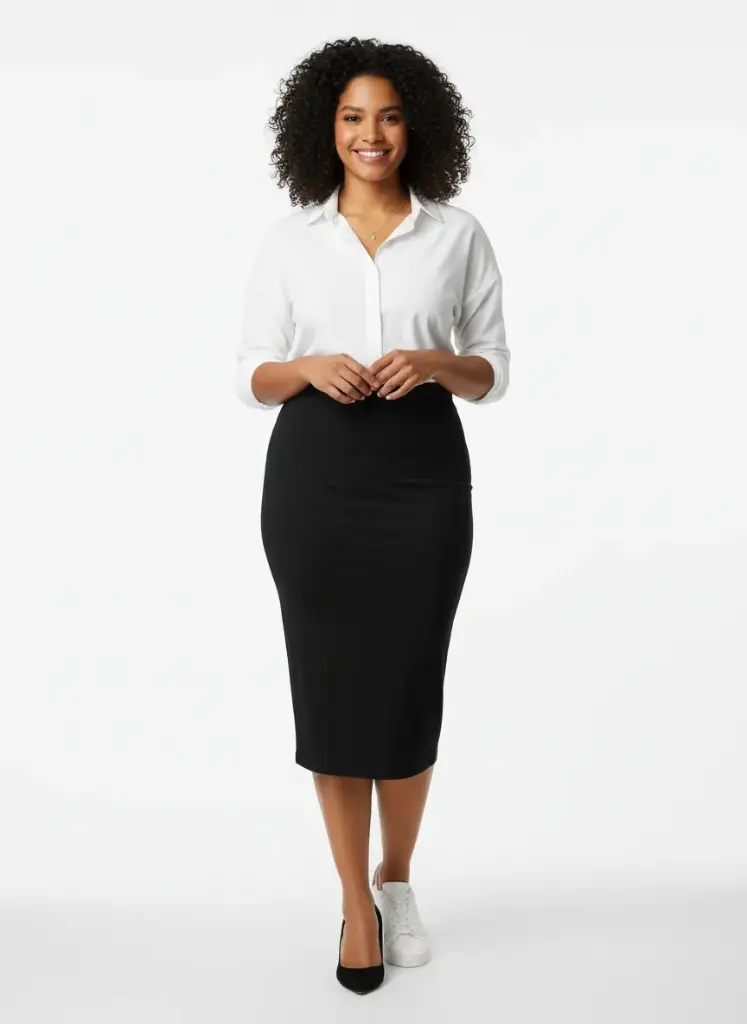 JUPE LONGUE NOIR TISSUS EXTENSIBLE