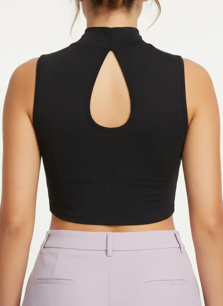 ROBE NOIR SANS MACHES CROISE DOS