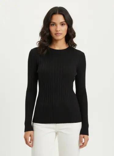 CHANDAIL NOIR MANCHES LONGUES