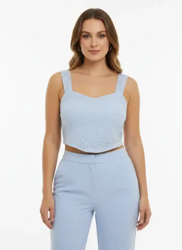 AMISOLE TOP BLEU POUDRE ABEC DES BRILLANT ARGENT