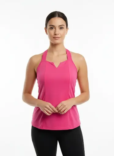 CAMISOLE ROSE ATTACHE AUX EPAULES DOS