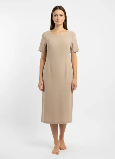 ROBE BEIGE AVEC POCHES